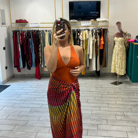 Gonna Pareo Arancio/Fucsia