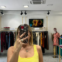 Dress Syl Giallo in pizzo San Gallo
