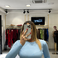 Maglia Crop Isa Celeste