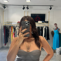 Bustino Adriel ecopelle Grigio