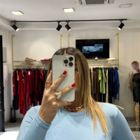 Maglia Crop Isa Celeste