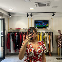 Dress a incrocio Rosso e Bianco