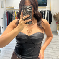 Bustino Adriel ecopelle Nero