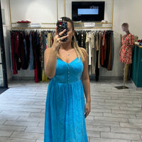 Dress Vientha Turchese in pizzo San Gallo