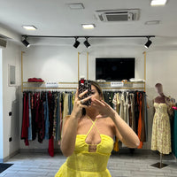 Mini Dress San Gallo Giallo