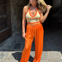 Pantalone Satin Arancio