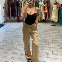 Pantalone Satin Oro
