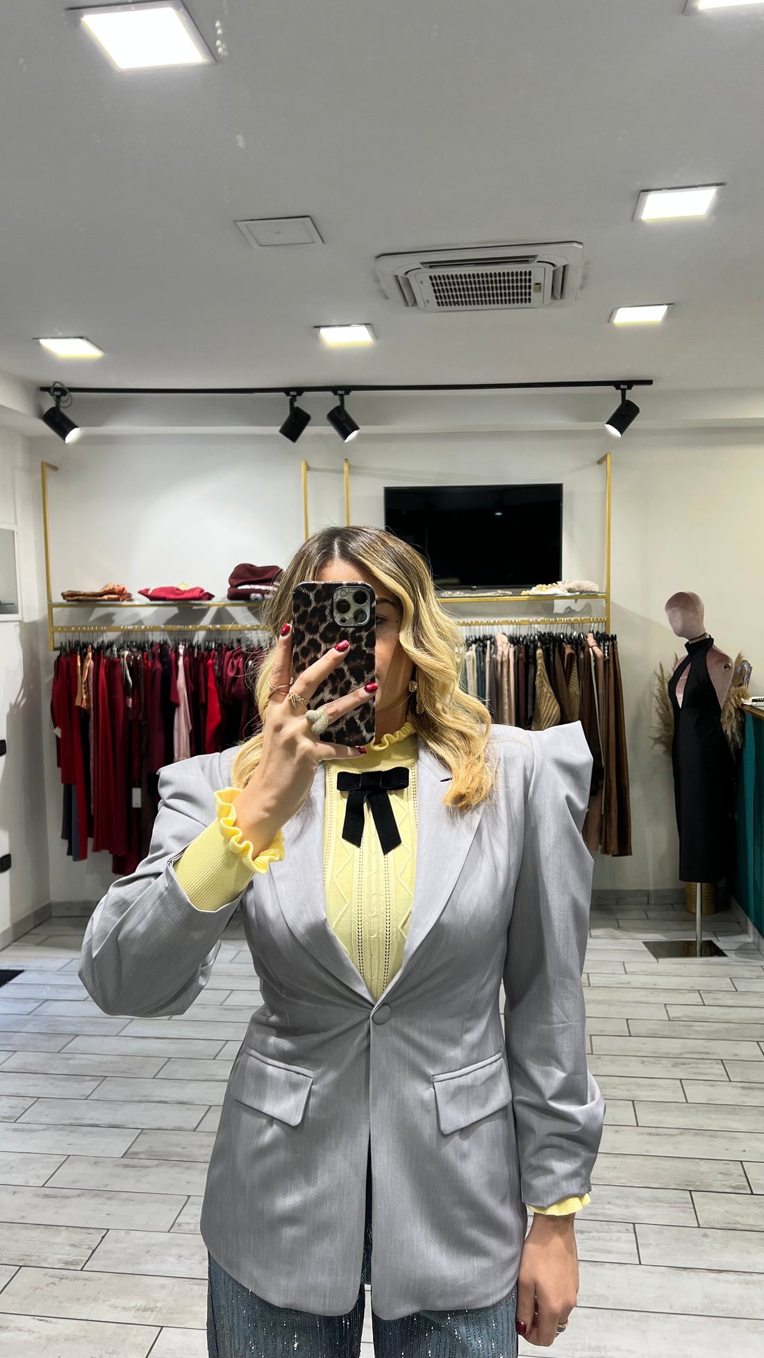 Giacca Shoulder Grigia