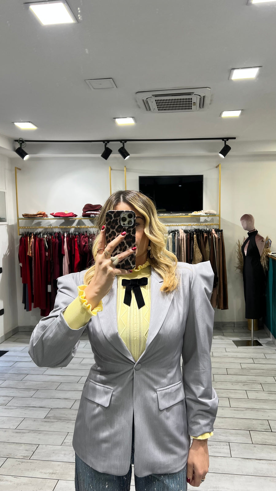 Giacca Shoulder Grigia