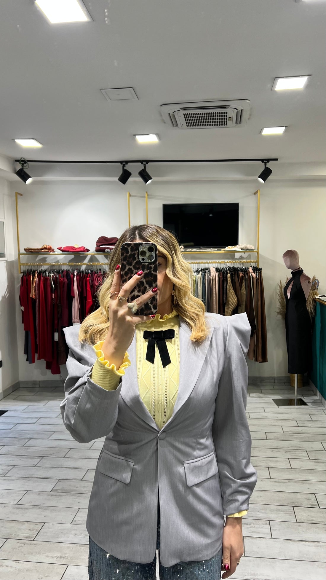 Giacca Shoulder Grigia