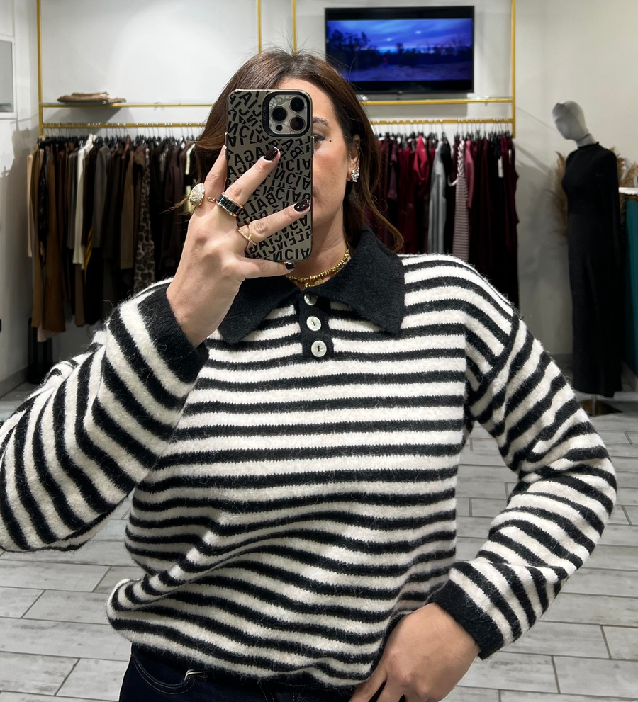 Pull a Polo Nero/Bianco