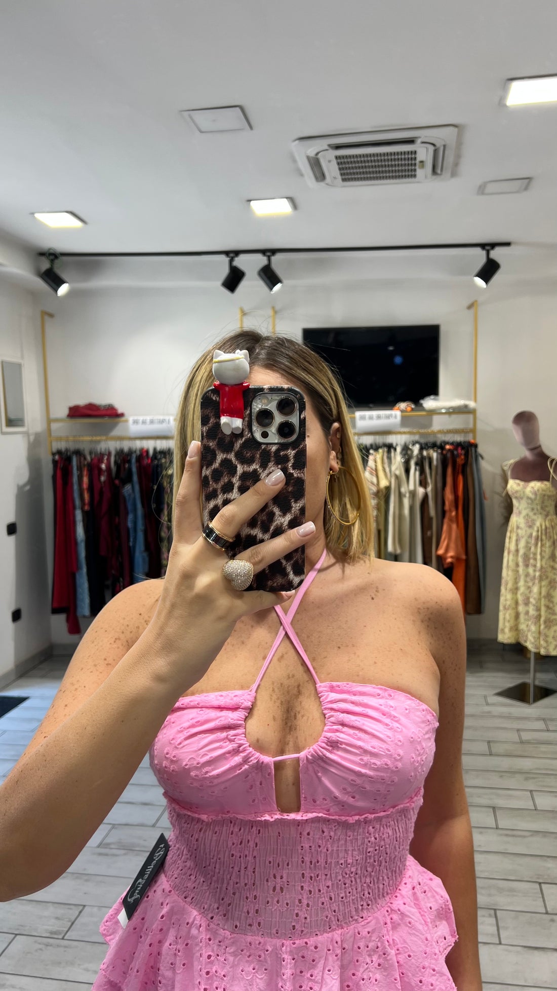 Mini Dress San Gallo Rosa