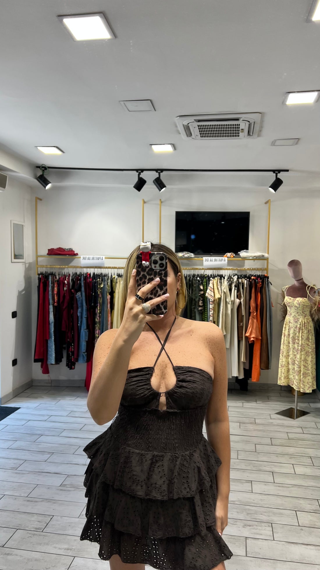 Mini Dress San Gallo Marrone