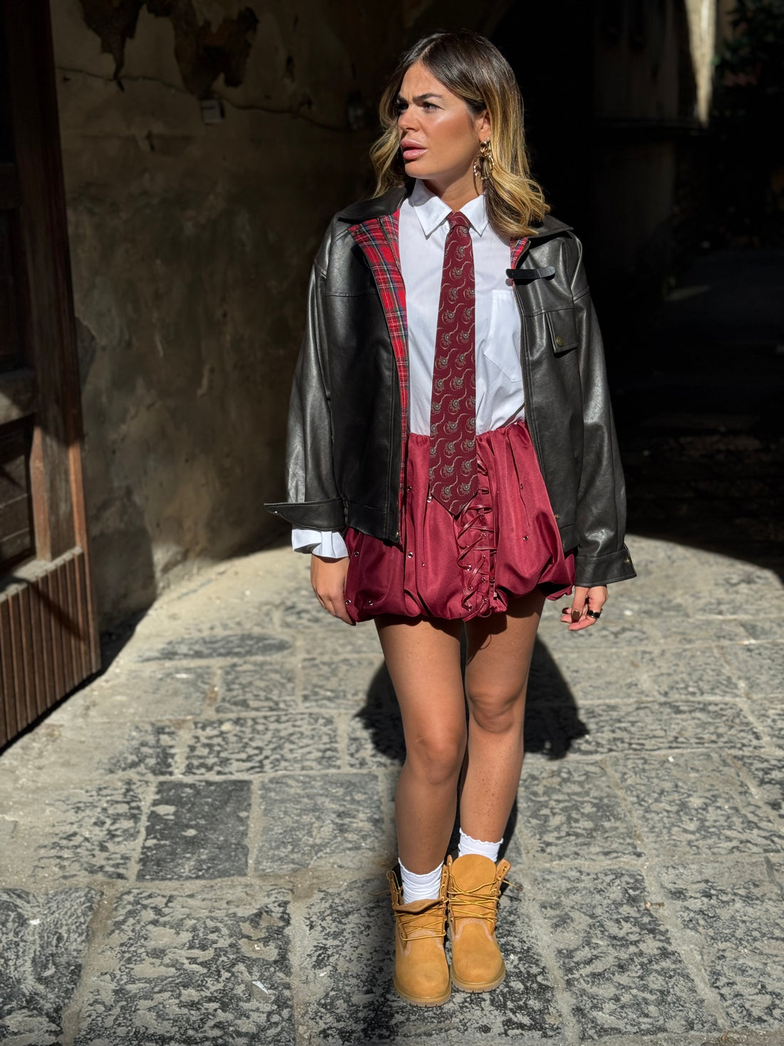 Gonna Taylor Bordo a pantaloncino