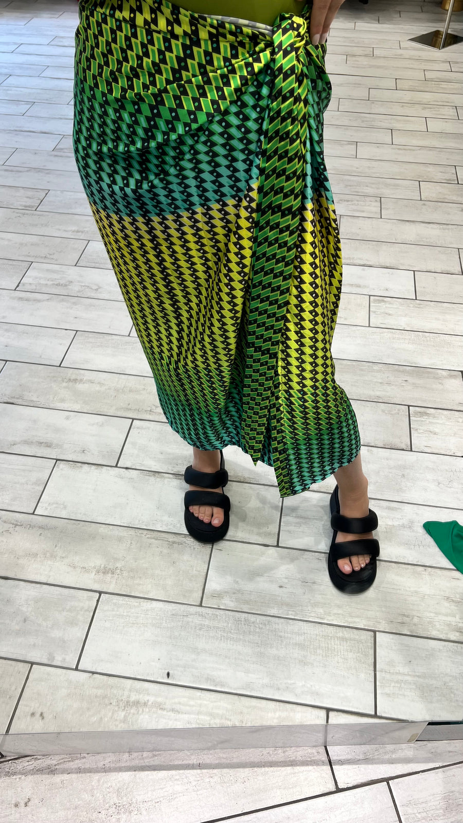Gonna Pareo Verde/Giallo