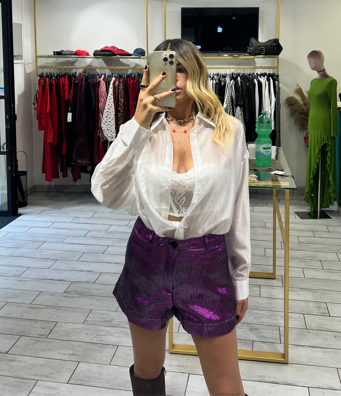 Pantaloncino Miami Viola/Oro