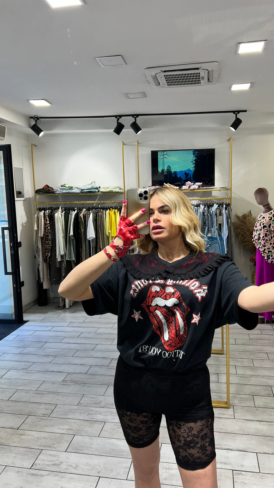 T-Shirt Rock Rolling Stones Mouth
