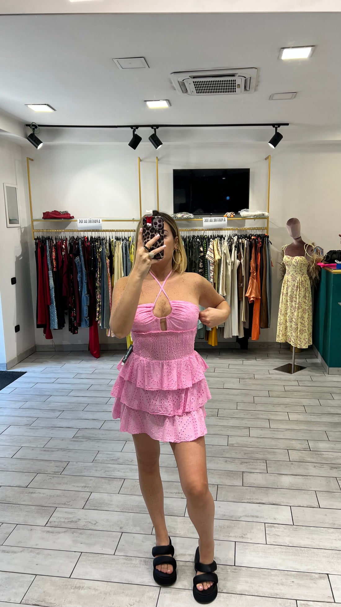 Mini Dress San Gallo Rosa