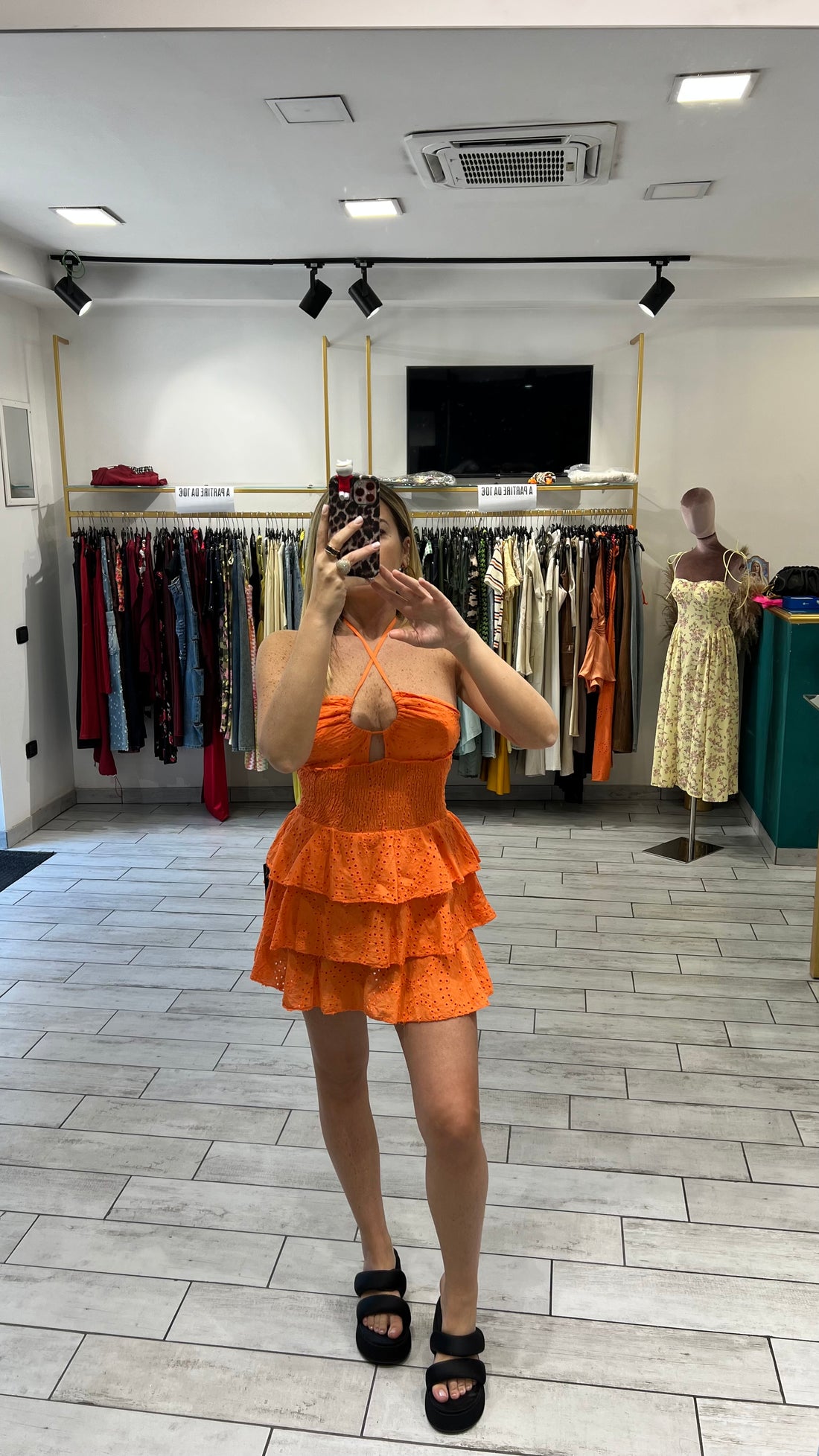 Mini Dress San Gallo Arancio