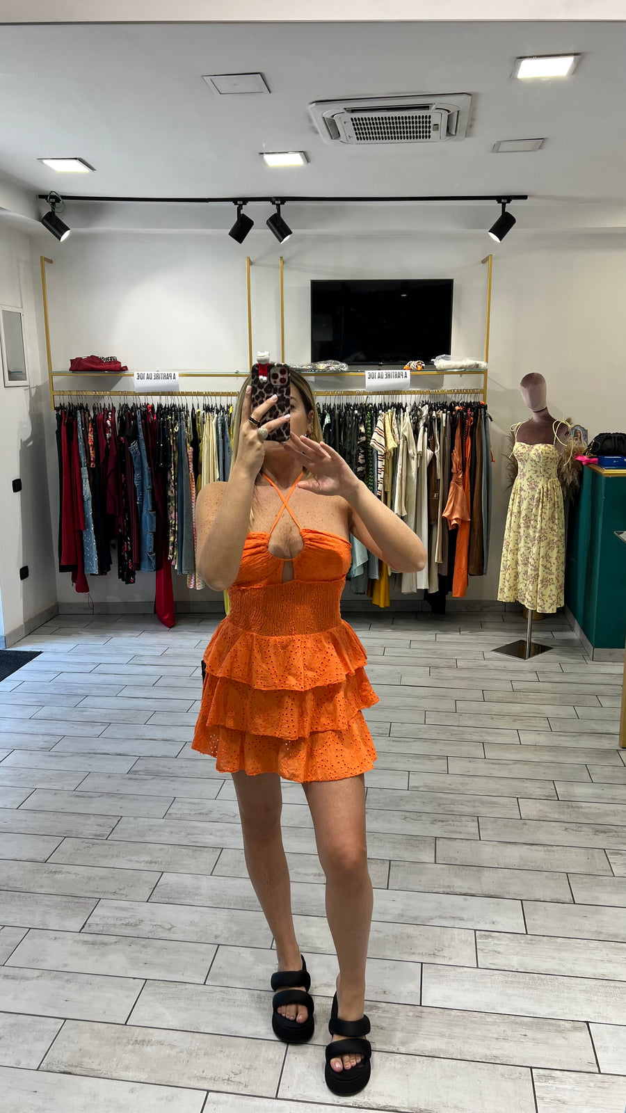 Mini Dress San Gallo Arancio