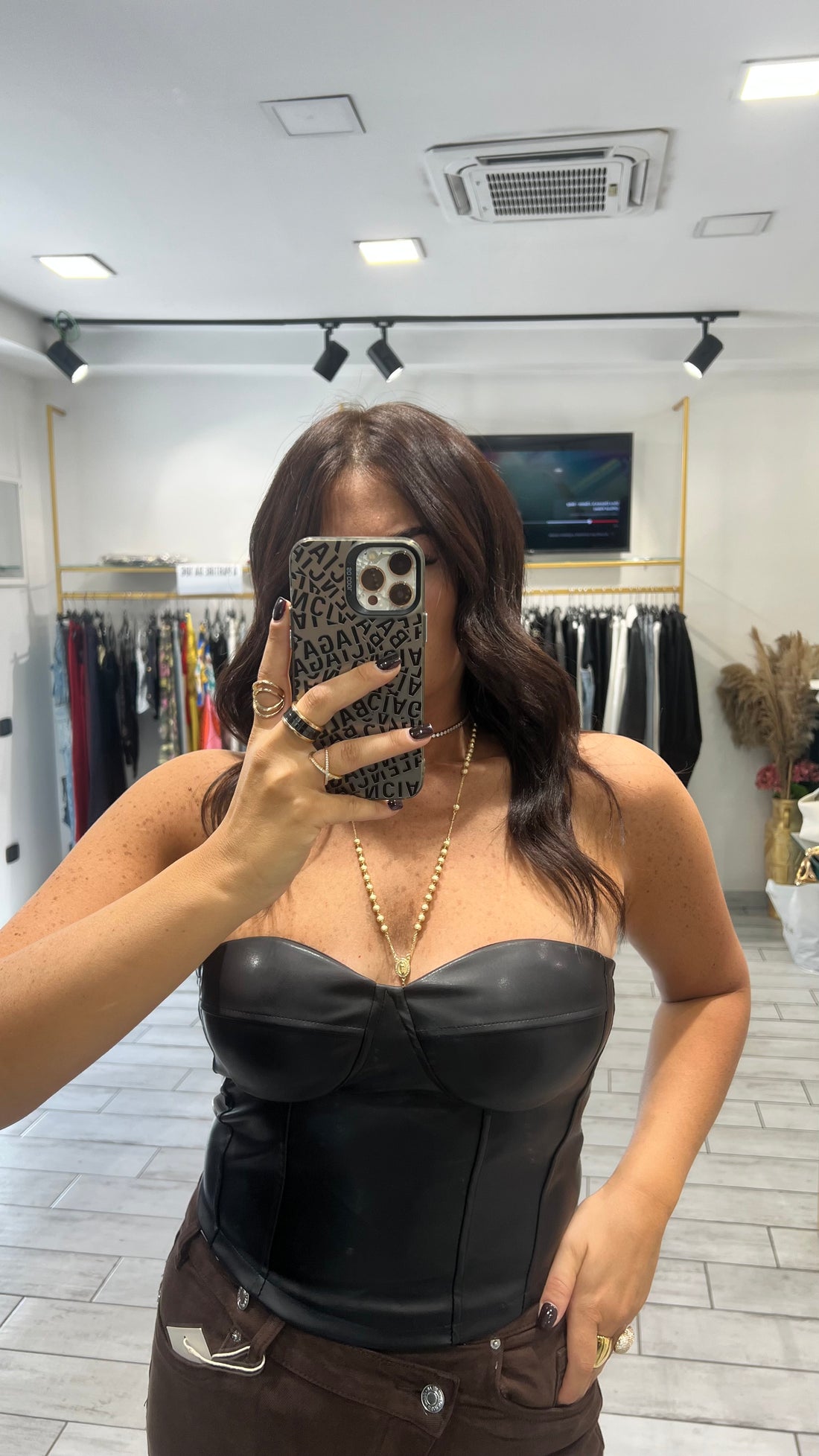 Bustino Adriel ecopelle Nero