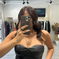 Bustino Adriel ecopelle Nero