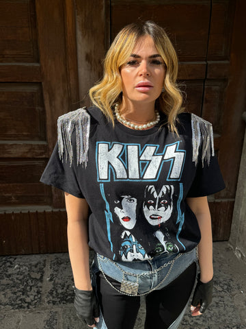 T-Shirt Rock Kiss White