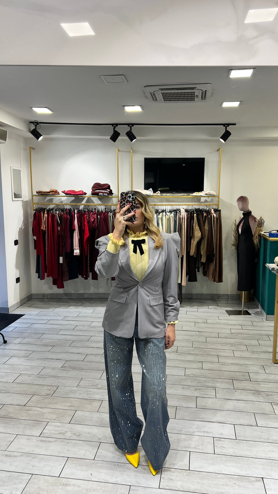 Giacca Shoulder Grigia