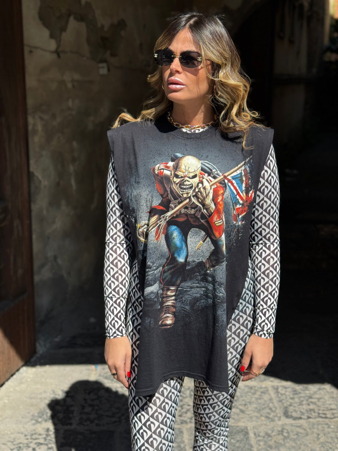 T-Shirt Poncho Rock Iron Maiden