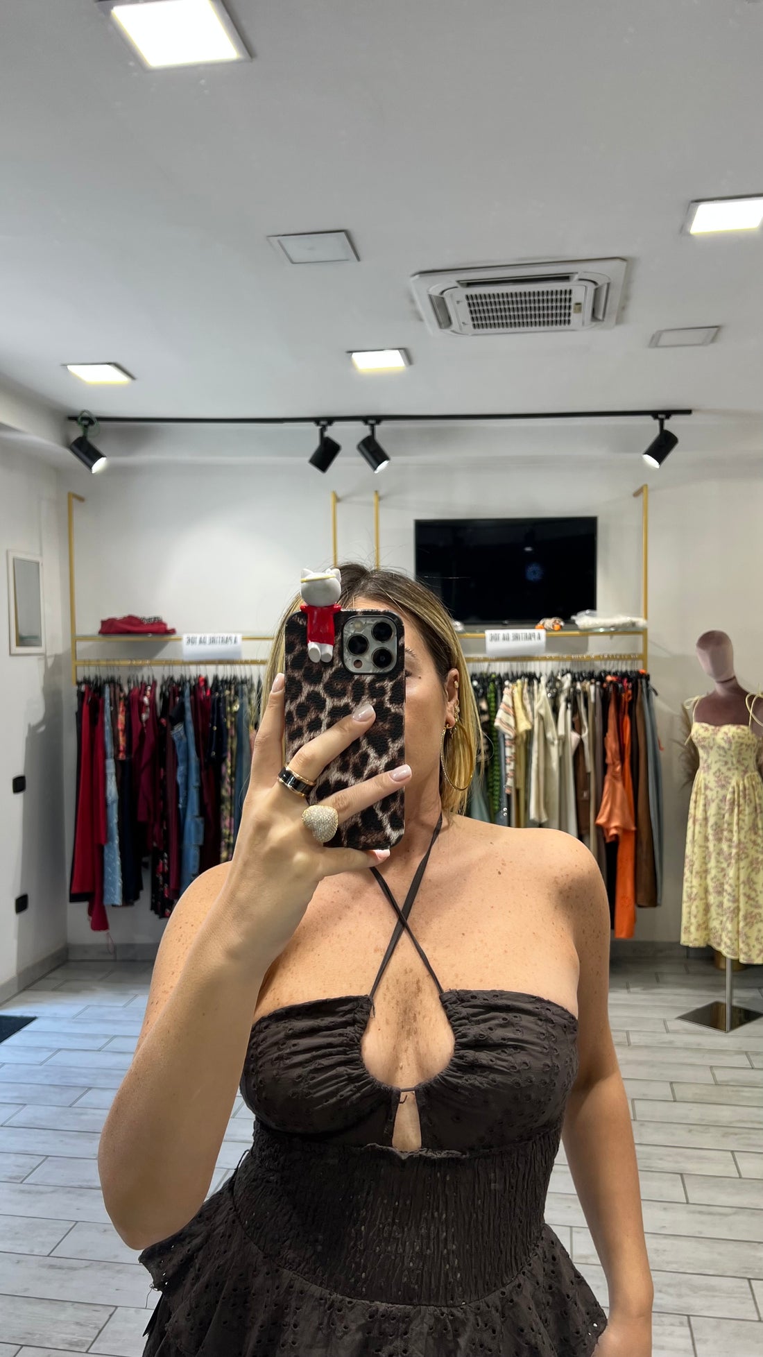 Mini Dress San Gallo Marrone