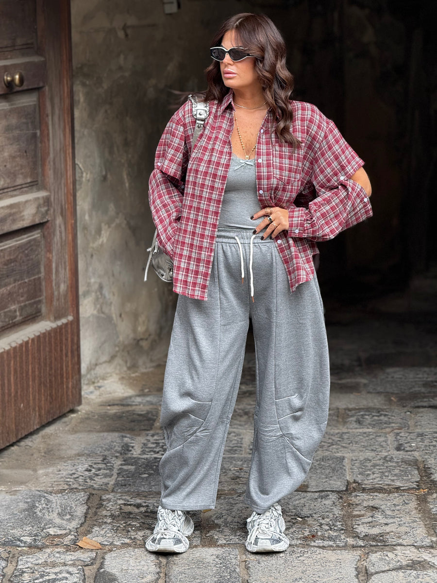 Camicia Willy Bordo/Grigia