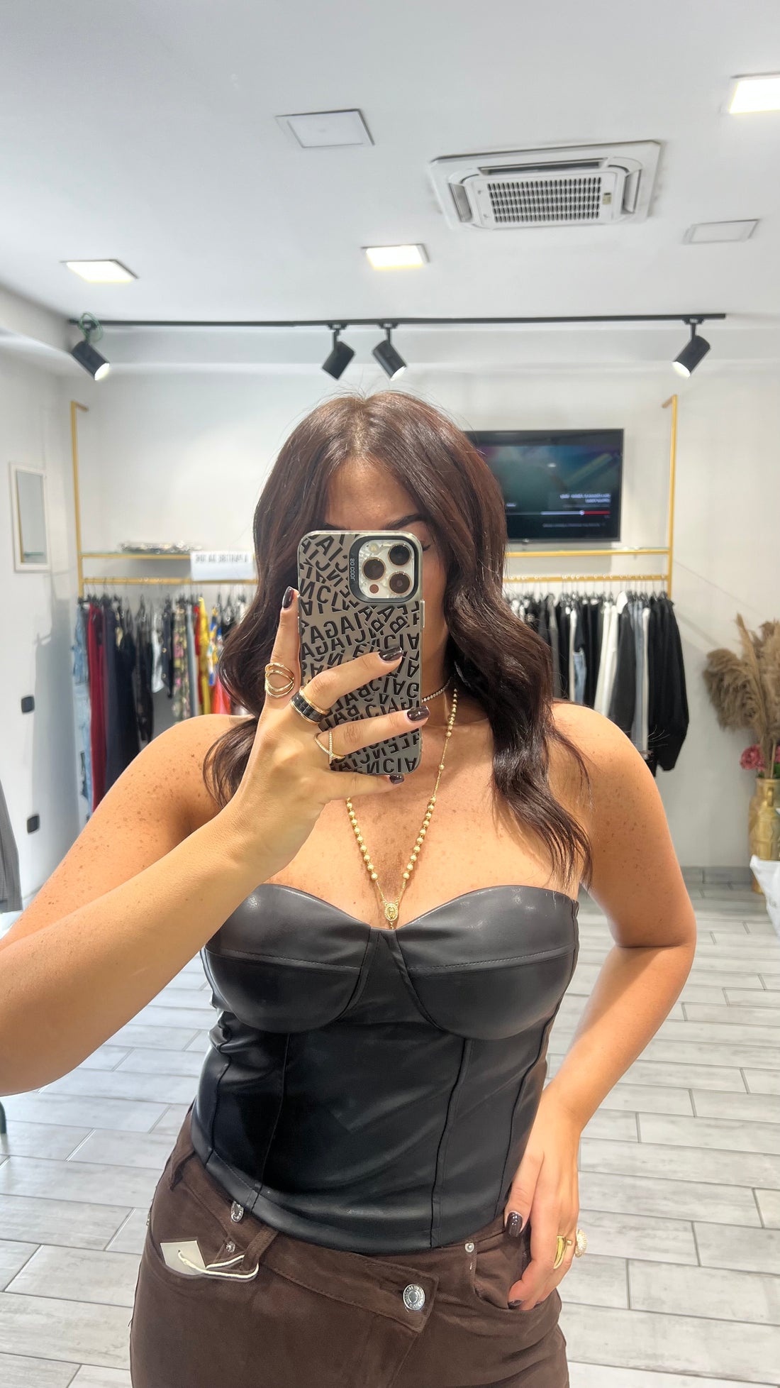 Bustino Adriel ecopelle Nero