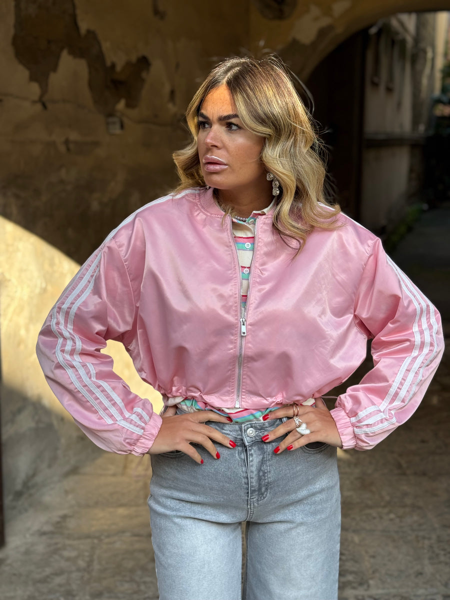 Giubbino Stripes Rosa