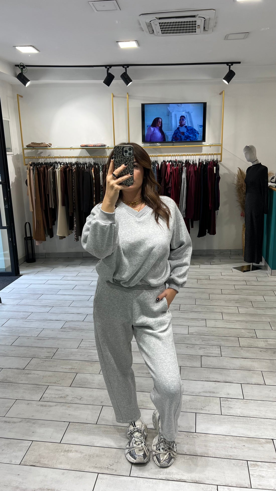 Coordinato Terry Grigio