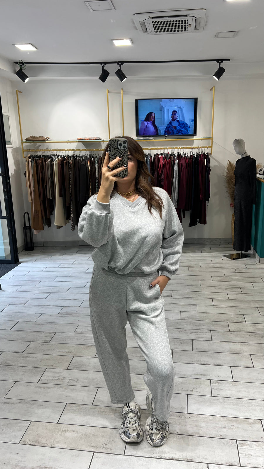 Coordinato Terry Grigio