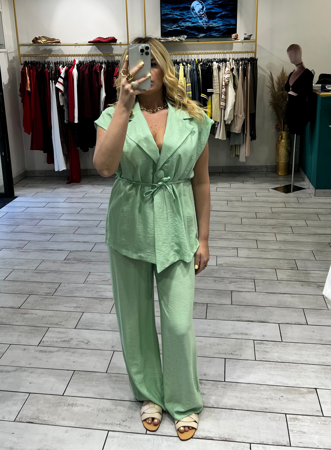 Coordinato Blossom Verde Acqua