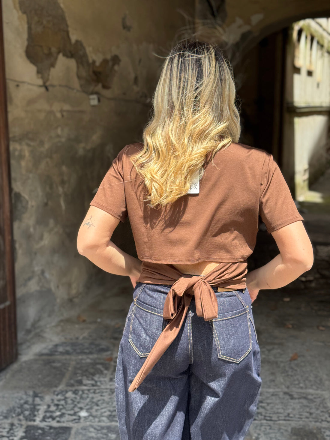 T-Shirt Alaia Marrone