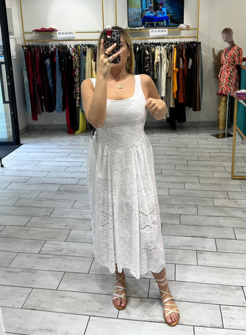 Dress Syl Bianco in pizzo San Gallo