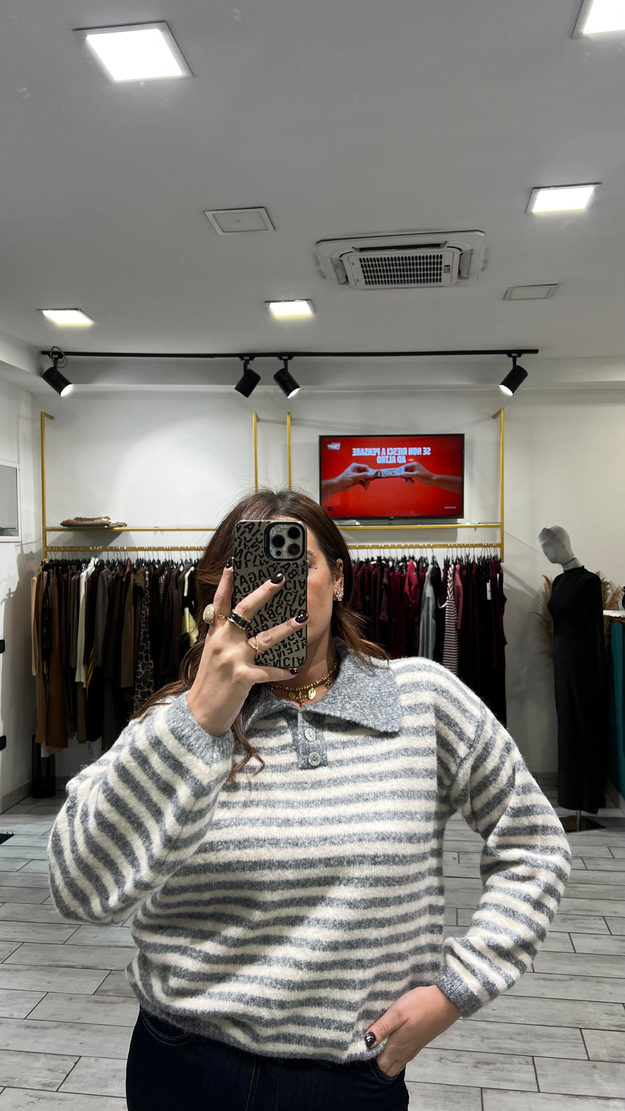 Pull a Polo Grigio/Panna