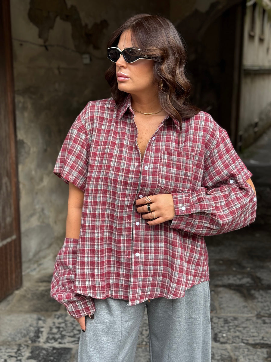 Camicia Willy Bordo/Grigia