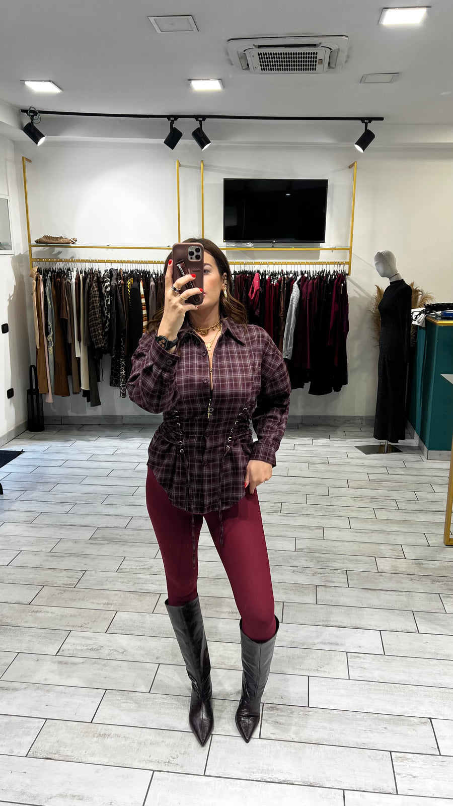 Camicia Kamilah Bordo