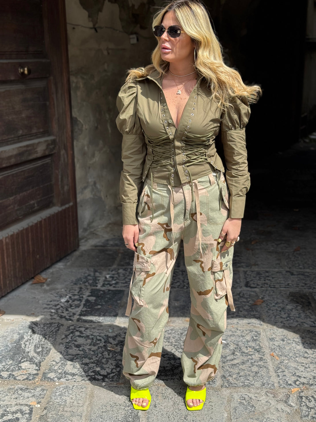 Jeans Cargo Mimetico