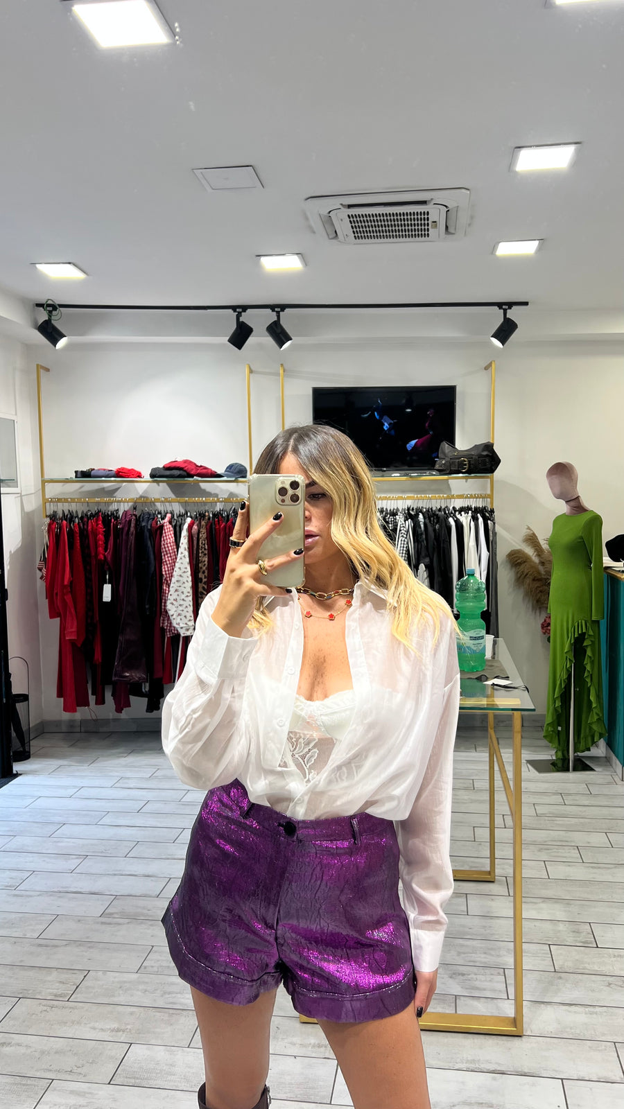Pantaloncino Miami Viola/Oro