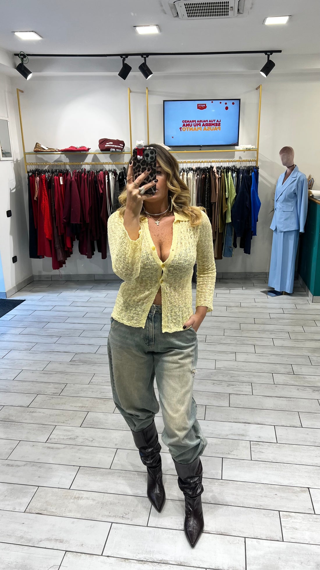 Maglia Sienna in filo Gialla