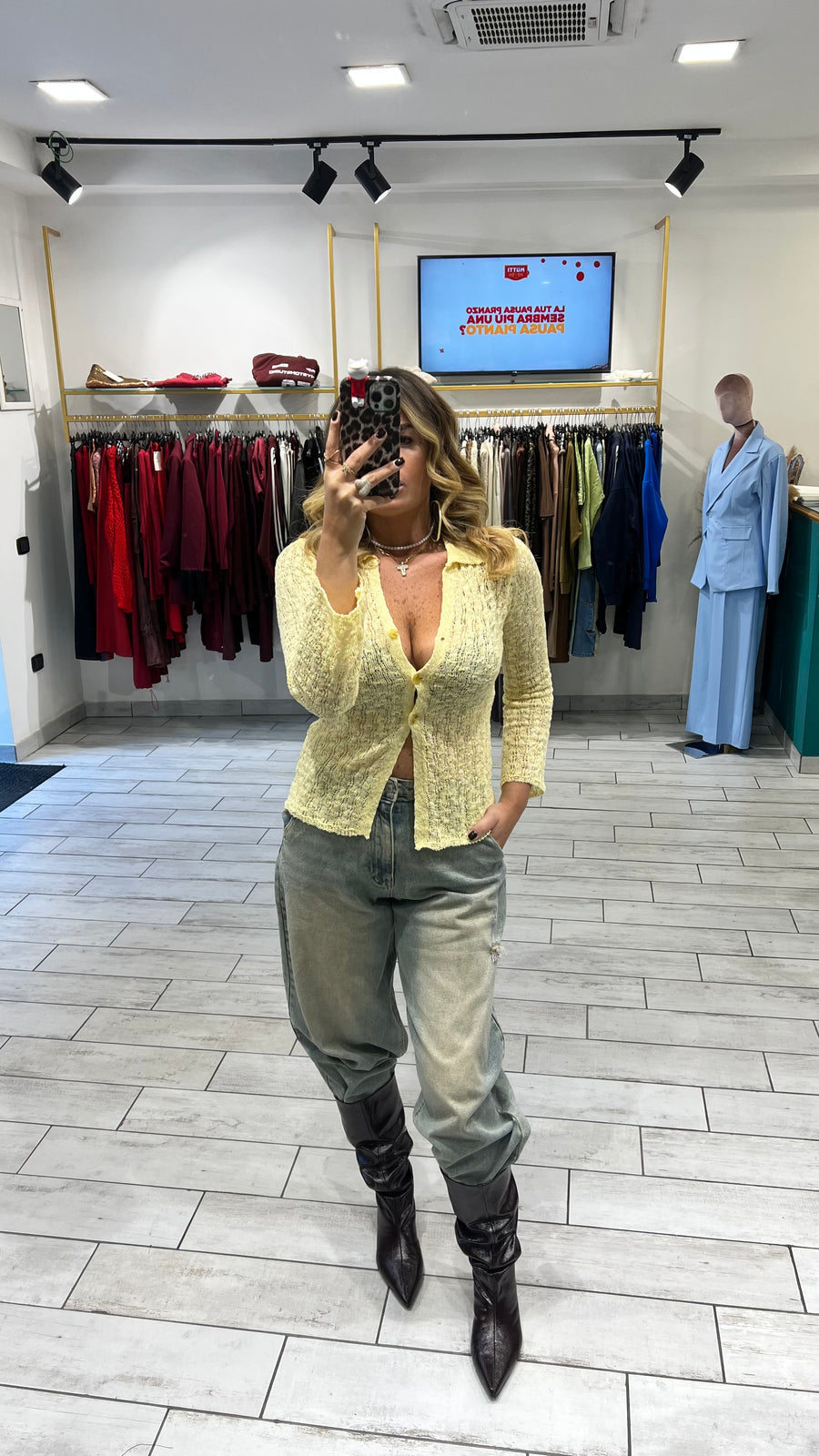 Maglia Sienna in filo Gialla