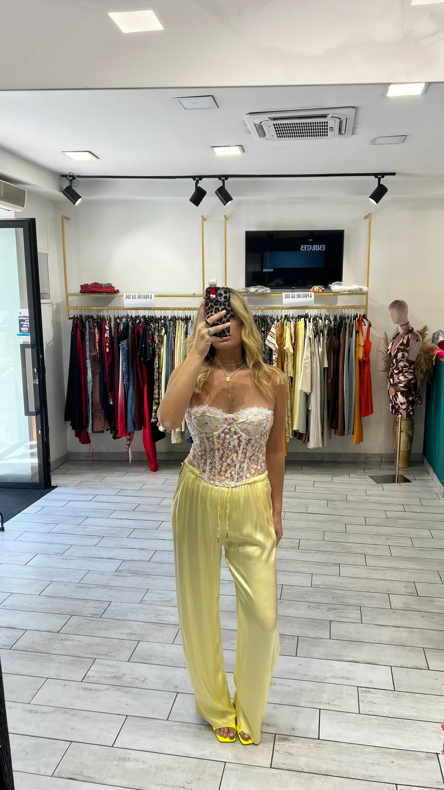 Pantalone Satin Giallo