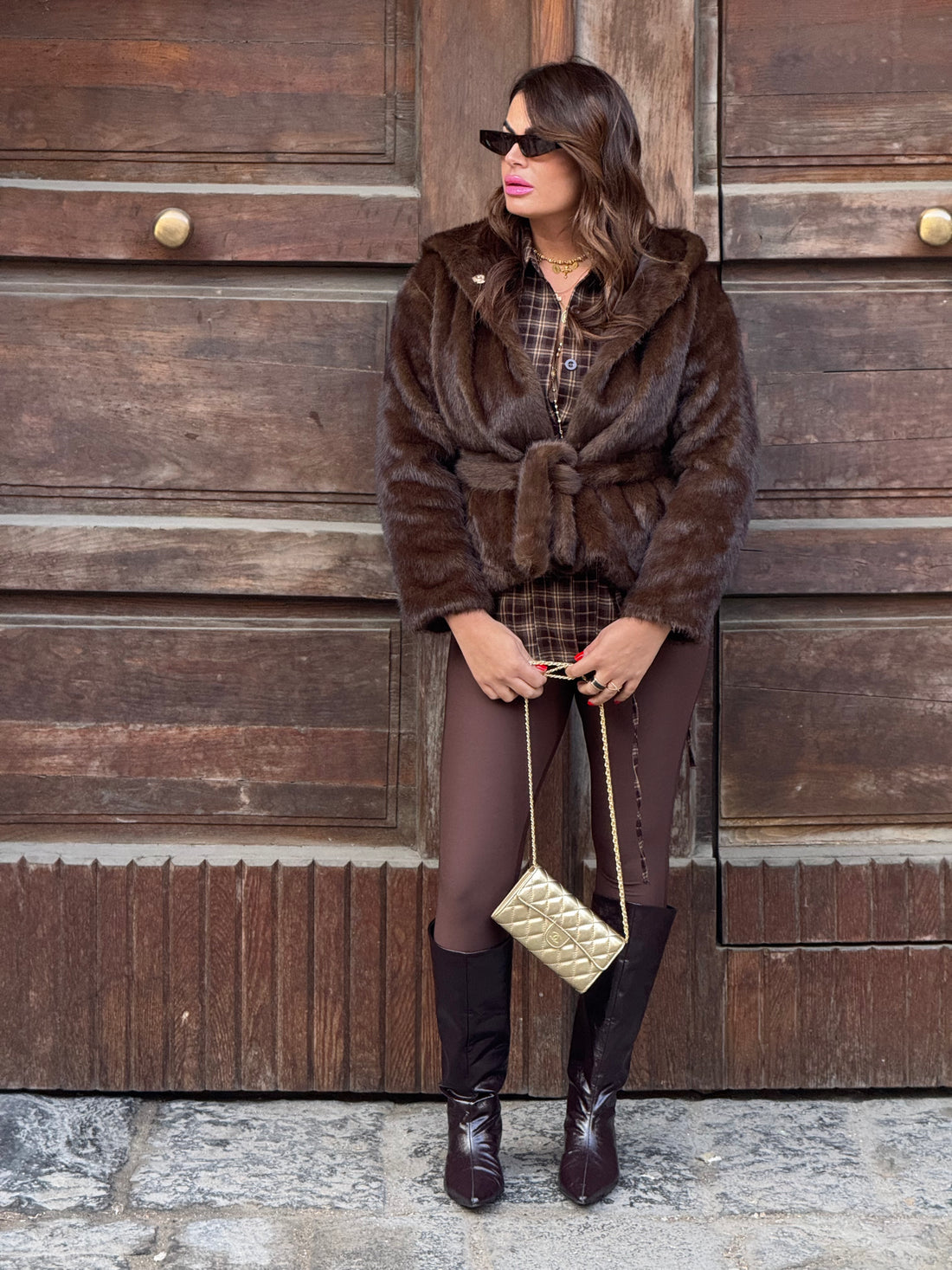 Leggings Paola Marrone con staffa