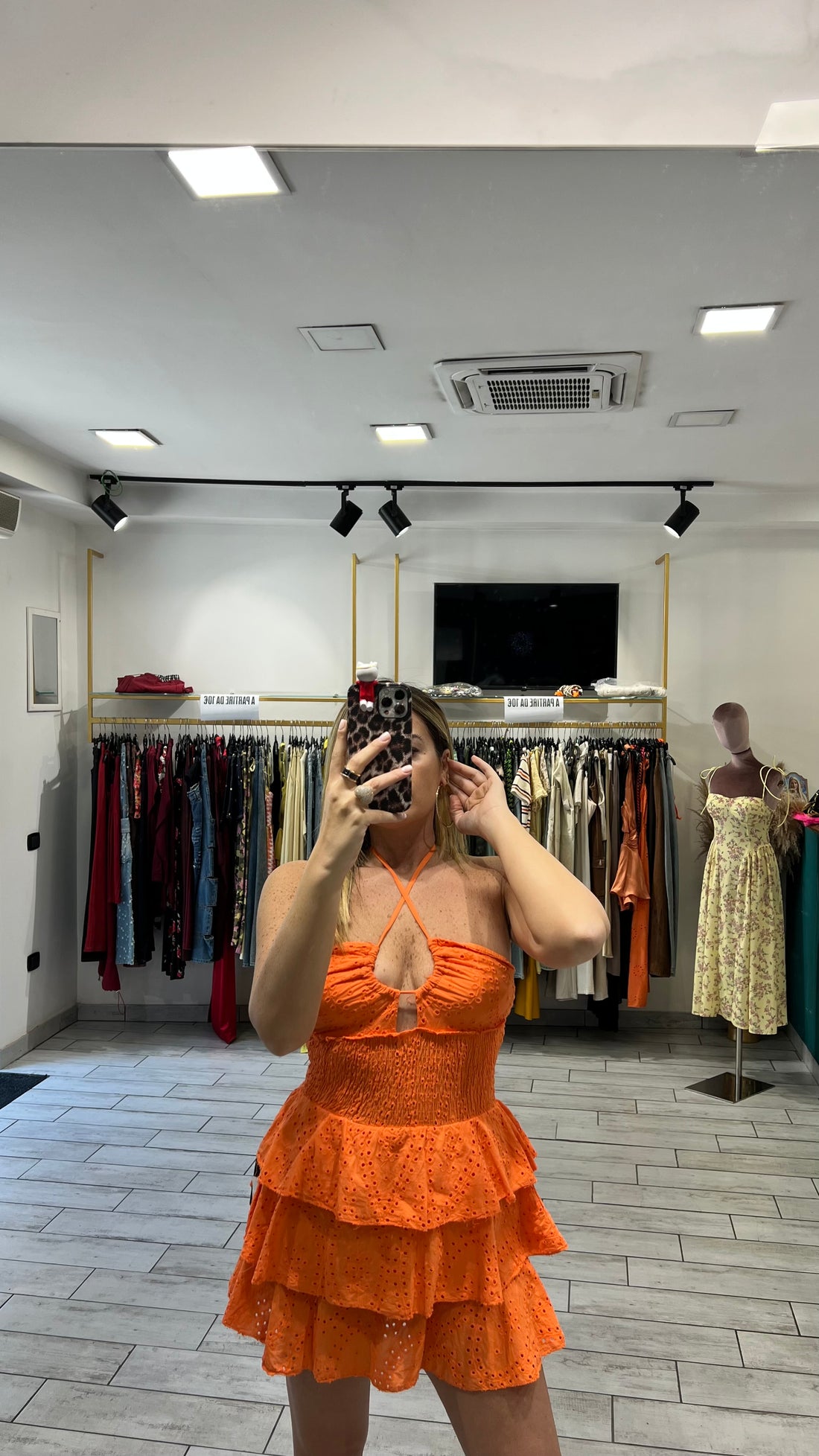 Mini Dress San Gallo Arancio