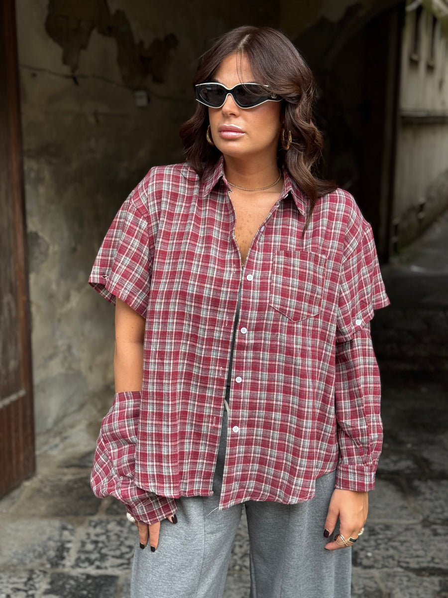 Camicia Willy Bordo/Grigia