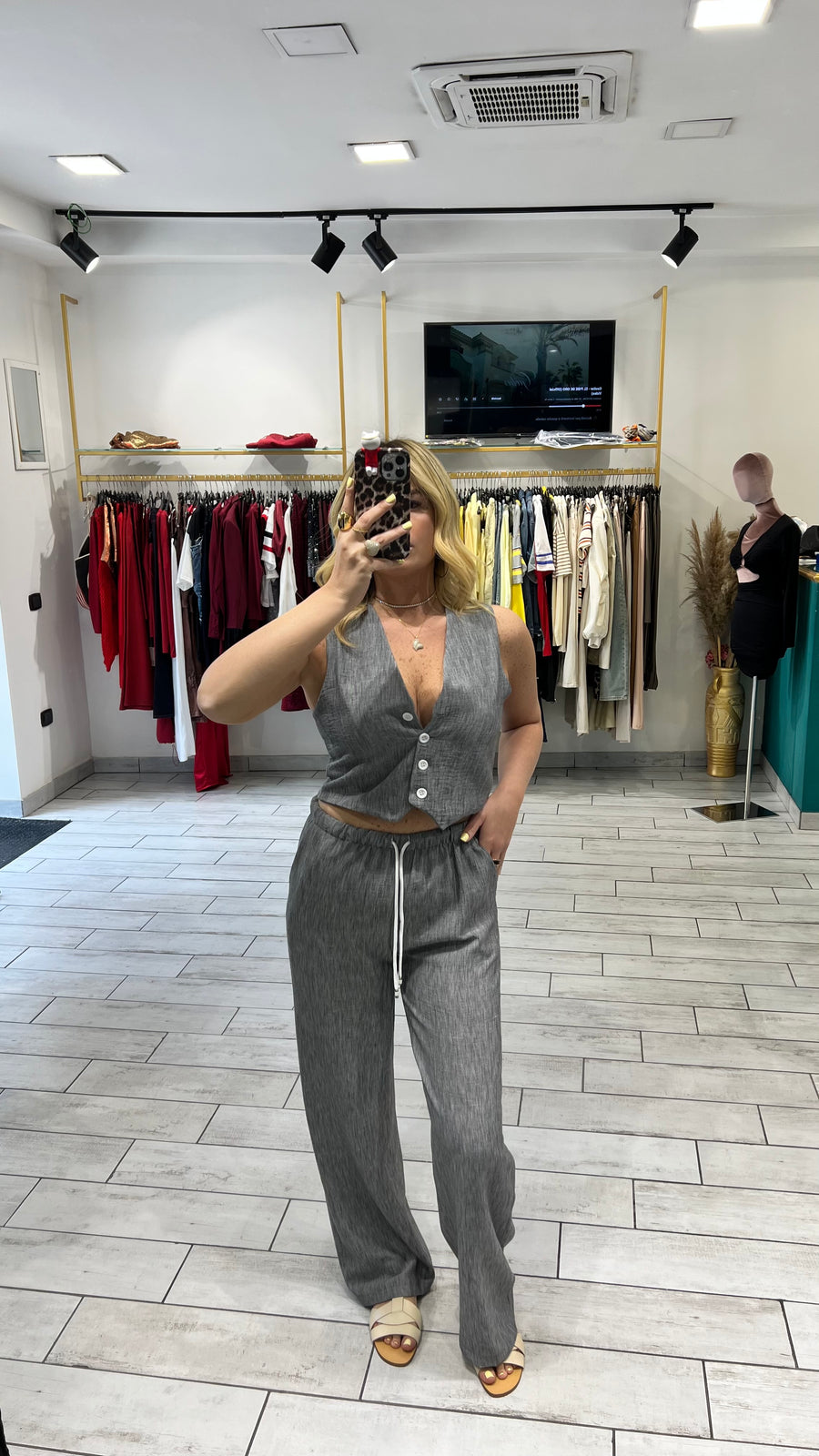 Coordinato Nicole Grigio Bruciato